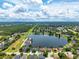 An aerial view of the home's location in a lakeside neighborhood at 533 Quail Down Dr, Debary, FL 32713