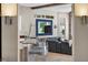 Stylish living room showcasing modern decor, a comfortable couch, and unique lighting at 533 Quail Down Dr, Debary, FL 32713