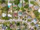 Bird's-eye view of a residential neighborhood with homes, pools, and green spaces at 5409 Holtland Dr, Apopka, FL 32712