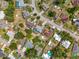 Aerial shot showcasing a neighborhood with pools, varied roof colors, and winding streets at 5409 Holtland Dr, Apopka, FL 32712
