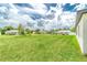 Spacious backyard with a green lawn, offering ample space for recreation and enjoying the outdoors at 5908 Sw 115 Street Rd, Ocala, FL 34476