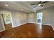 This primary bedroom is spacious with new flooring, paint, and modern finishes at 714 Springdale Rd, Orlando, FL 32804
