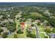 Stunning aerial view showing the location of the single-Gathering house with large lot, pool, and quiet neighborhood at 748 Mills Estate Pl, Chuluota, FL 32766