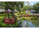 Scenic view of a community pond with a deck area, offering a peaceful and natural setting at 940 Douglas Ave # 159, Altamonte Springs, FL 32714