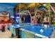 A pair of air hockey tables sit front and center in a ' and adults' game room with slides and games at 109 Cambria Ave, Davenport, FL 33897