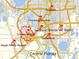 Map showing proximity to Orlando, theme parks, airport, and other attractions in Central Florida at 109 Cambria Ave, Davenport, FL 33897