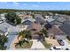 Expansive aerial view of a vibrant neighborhood with well-maintained homes and lush greenery on a sunny day at 144 Bridgeton St, Davenport, FL 33896