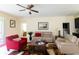 Comfortable living room with neutral colors and an open floor plan at 14845 Speer Lake Dr, Winter Garden, FL 34787