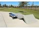 A skate park element is situated next to a paved path surrounded by grassy areas and trees at 14845 Speer Lake Dr, Winter Garden, FL 34787