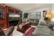 Spacious living room with a large screen TV, plush sofa, and natural lighting at 2208 Mcmahon Ct # 1033, Orlando, FL 32812