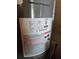 Detailed specification and safety warnings of the electric water heater providing important information at 306 Aylesbury Ct, Kissimmee, FL 34758
