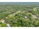 Drone photo displays the property's setting amidst green trees and homes, highlighting its secluded, natural environment at 32125 Okaloosa Trl, Sorrento, FL 32776