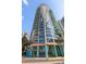 Modern high-rise building features large windows, balconies, and unique architectural details at 322 E Central Blvd # 1412, Orlando, FL 32801
