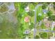 Aerial view of home on large grassy lot near pond at 6720 Midland Drive, St Cloud, FL 34771