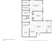 Floorplan showcasing primary suite, kitchen, living room, and screened patio at 954 Courtyard Ln # 52, Orlando, FL 32825