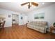 Bright open floor plan shows the living room and adjacent eat in kitchen area at 954 Courtyard Ln # 52, Orlando, FL 32825