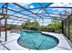 Enclosed pool with clear water, perfect for swimming laps, surrounded by a lanai and lush landscaping at 1165 Indian Ridge E Trl, Kissimmee, FL 34747