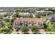 Aerial view of residential area with tile roof townhomes at 14088 Tarvin St, Orlando, FL 32832