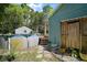 Backyard pool with adjacent deck and an outdoor shower area at 42108 Pine Valley Dr, Paisley, FL 32767