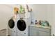 Bright laundry room featuring washer and dryer with counter and cabinet space for optimal organization at 5627 Orange Orchard Dr, Winter Garden, FL 34787