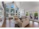 Spacious living room with high ceilings and large windows overlooking the trees at 5801 Marleon Drive Marleon Drive, Windermere, FL 34786
