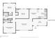 Floorplan featuring two bedrooms, one bath, kitchen, living room, and a garage at 826 Garden Plz, Orlando, FL 32803