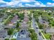 A picturesque neighborhood featuring lush green trees, well-maintained homes, and inviting blue swimming pools at 912 Pickfair Ter, Lake Mary, FL 32746