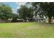 Expansive backyard featuring lush green grass and mature trees, perfect for outdoor activities and relaxation at 9551 Lake Douglas Pl, Orlando, FL 32817