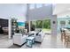 Bright living room with backyard views and comfortable seating at 1617 Song Sparrow Ct, Sanford, FL 32773
