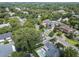 Wide aerial shot of a neighborhood, displaying a mix of homes and lush tree coverage at 1780 Mizell Ave., Winter Park, FL 32789