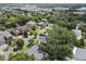 Scenic aerial perspective showcasing a neighborhood with a mix of homes and mature trees near a city at 1780 Mizell Ave., Winter Park, FL 32789