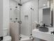 Modern bathroom features a glass shower, sleek fixtures, and elegant tile work at 1780 Mizell Ave., Winter Park, FL 32789