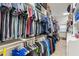 Organized walk-in closet with custom shelving and ample hanging space for clothing and accessories at 25554 Hawks Run Ln, Sorrento, FL 32776