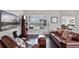 Comfortable living room with views of the pool, complemented by hardwood floors at 3711 Half Moon Dr, Orlando, FL 32812