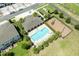 Aerial view of the community pool and playground at 1024 Desert Candle Dr, Ocoee, FL 34761