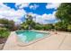 Sparkling swimming pool surrounded by lush greenery in a private backyard oasis at 1301 Fahnstock St, Eustis, FL 32726