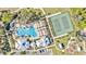 Aerial view showcasing tennis courts, pool, playground and more amenities at 1885 Fulfillment Dr, Kissimmee, FL 34744