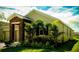 Beautiful one-story home featuring lush landscaping with vibrant green tropical trees at 1889 Blissful Dr, Kissimmee, FL 34744