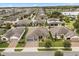 Stunning community aerial view featuring numerous homes, a serene lake, and lush green landscaping at 2896 Matera Dr, St Cloud, FL 34771
