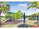 Community playground with slide, picnic tables, and seating area for families to enjoy at 3131 Regal Darner Dr, Kissimmee, FL 34744