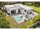Luxurious backyard with a pool, spa, and patio for outdoor living at 350 Northwind Rd, Maitland, FL 32751