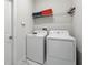 Well-equipped laundry room with washer, dryer, and storage shelving, offering convenience at 369 Ocean Course Ave, Davenport, FL 33896