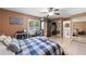 Comfortable bedroom with a king bed, desk, closet and private bathroom at 3722 Neptune Dr, Orlando, FL 32804