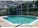 Screened pool with hedges surrounding the enclosure at 8012 Old Town Dr, Orlando, FL 32819