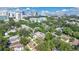 Aerial view of a residential neighborhood with a mix of homes and tree coverage at 901 E Pine St # 2, Orlando, FL 32801