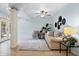 Inviting living space with a ceiling fan, contemporary decor, and a view to the outdoors at 901 E Pine St # 2, Orlando, FL 32801
