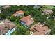 Aerial view of luxury homes showcasing sparkling pools and well-manicured lawns at 9142 Southern Breeze Dr, Orlando, FL 32836