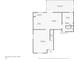 This is the first floor plan of the house showing the kitchen, dining room, living room, bedroom, and bathroom at 9319 Marsh Oaks Ct, Orlando, FL 32832