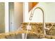 Close-up of a modern kitchen sink with a granite countertop and sleek stainless steel faucet at 11081 Savannah Landing Cir, Orlando, FL 32832