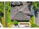 Aerial view of the home showing a new roof, manicured landscaping, and fenced yard at 1122 Sandstone Run, Sanford, FL 32771
